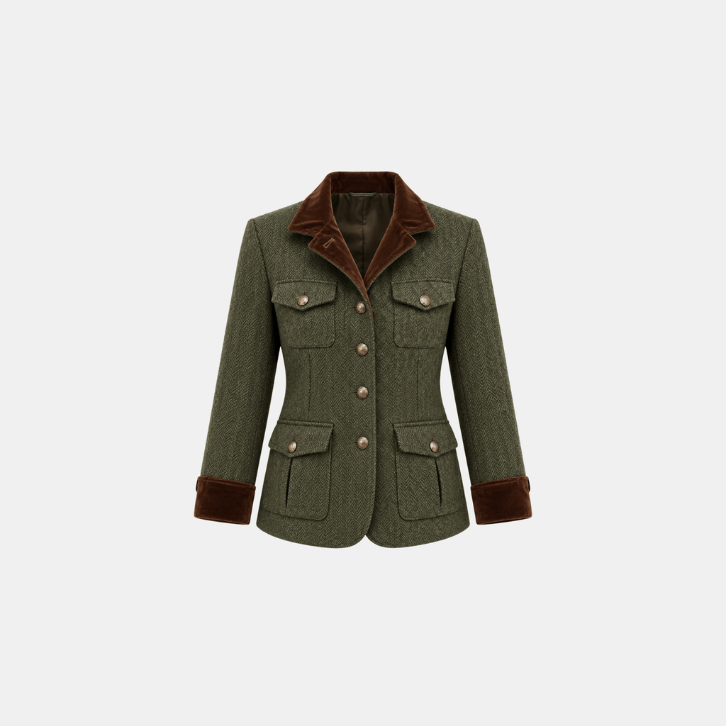 Olivia ⎸ Blazer in Twill con Profili a Contrasto