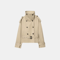 Giacca Trench Corta con Cintura