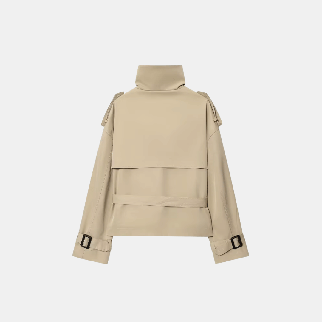 Giacca Trench Corta con Cintura