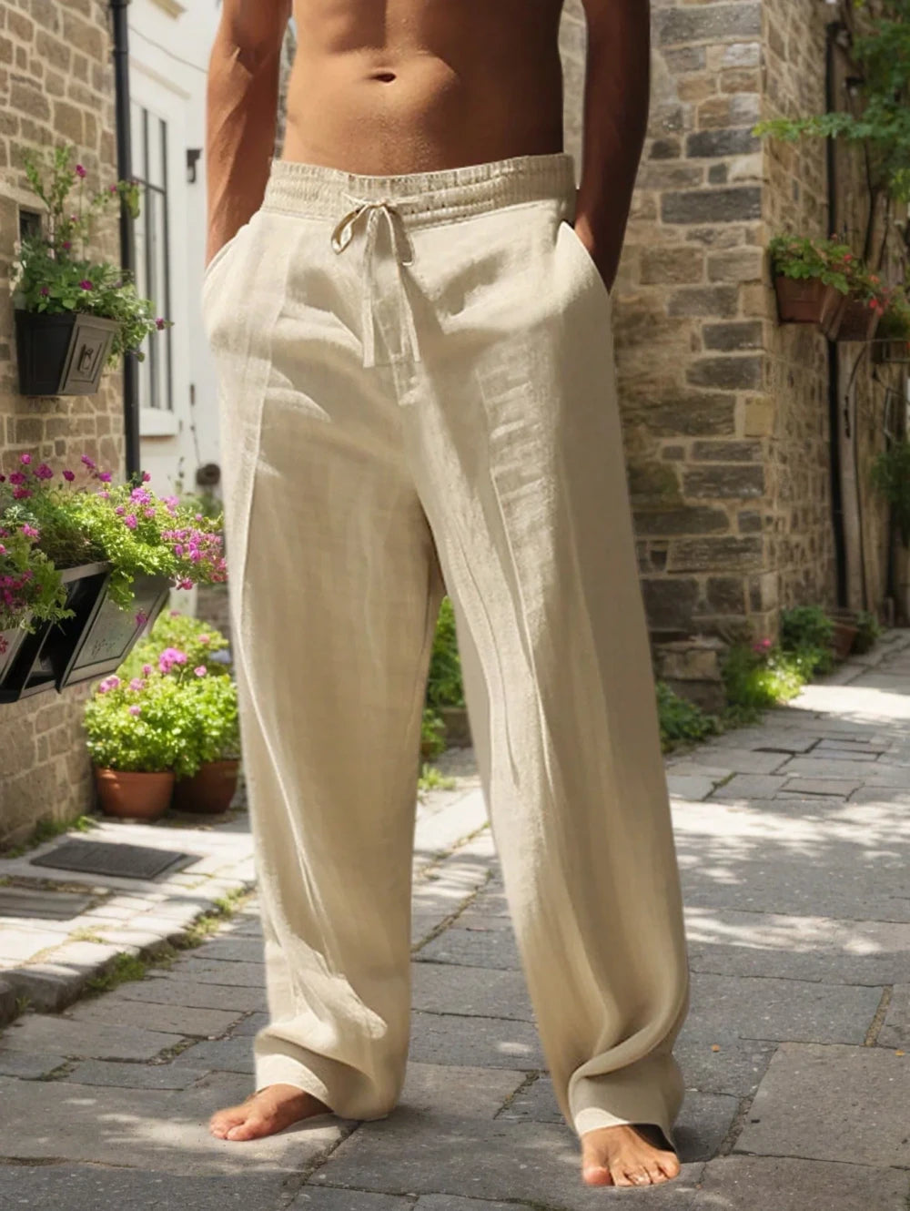 Pantaloni Lejeri Casual din Bumbac