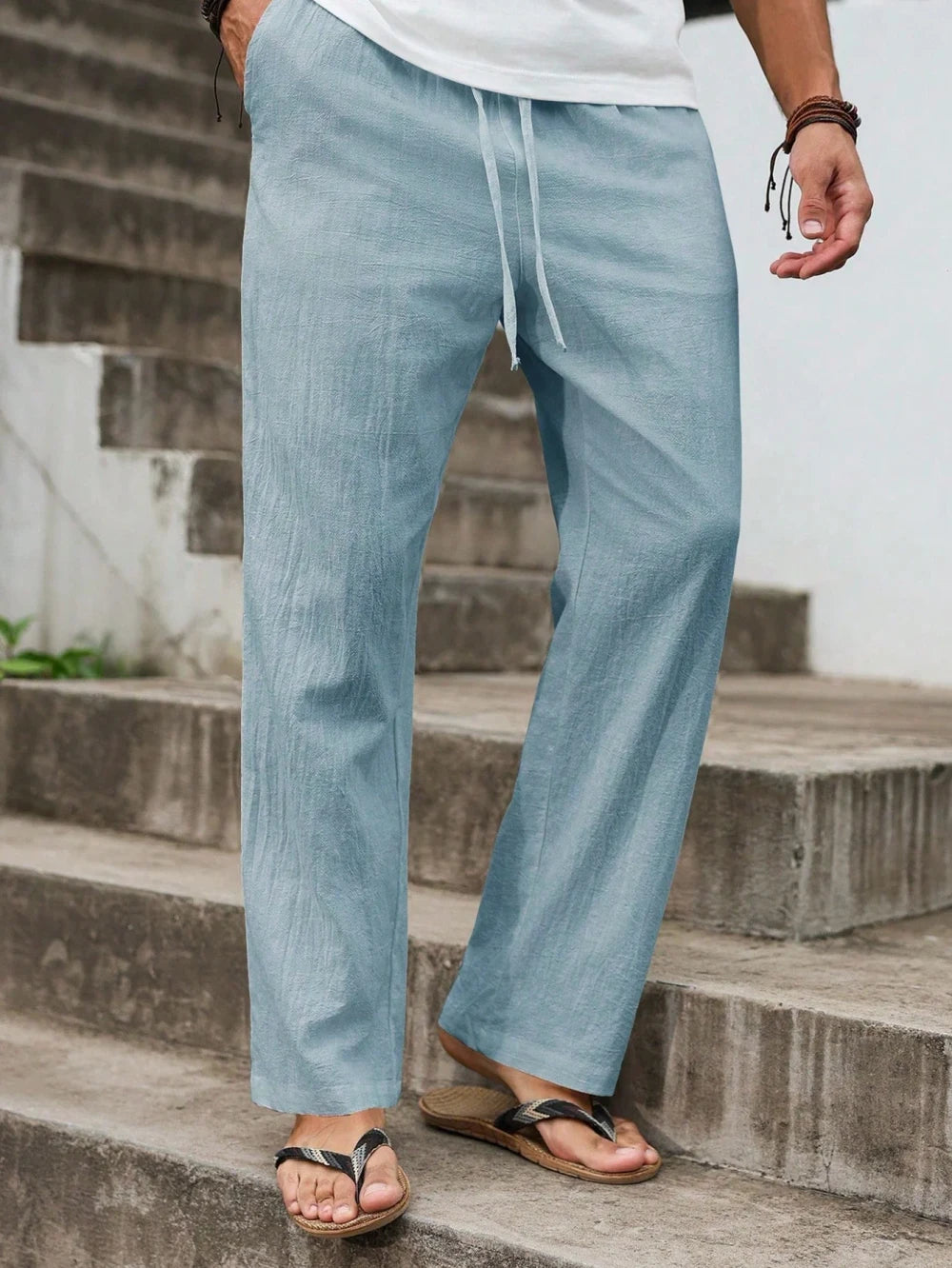 Pantaloni Lejeri din In și Bumbac