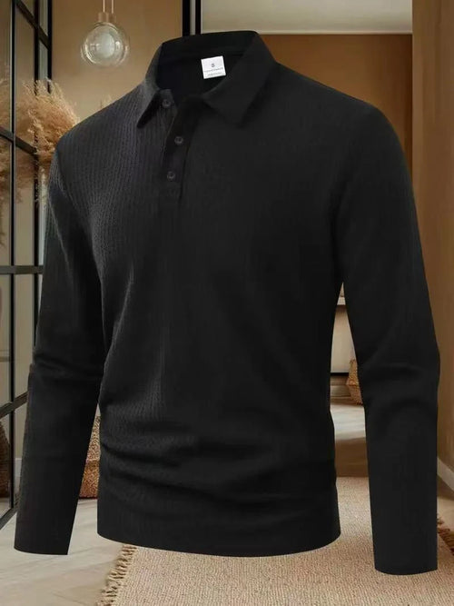 Cămașă Polo Casual Mânecă Lungă