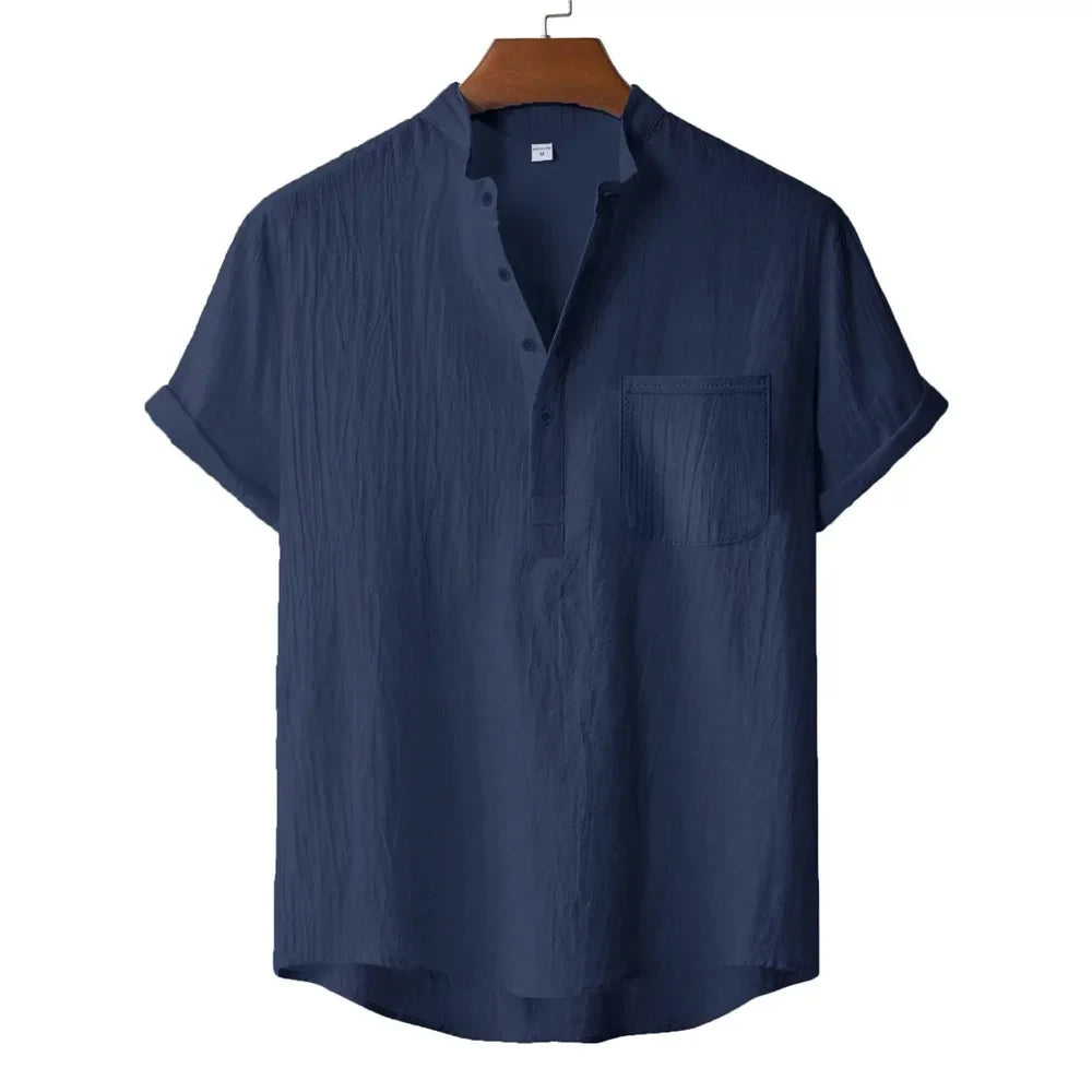 Tricou de vară din bumbac și in