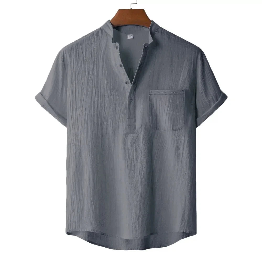 Tricou de vară din bumbac și in