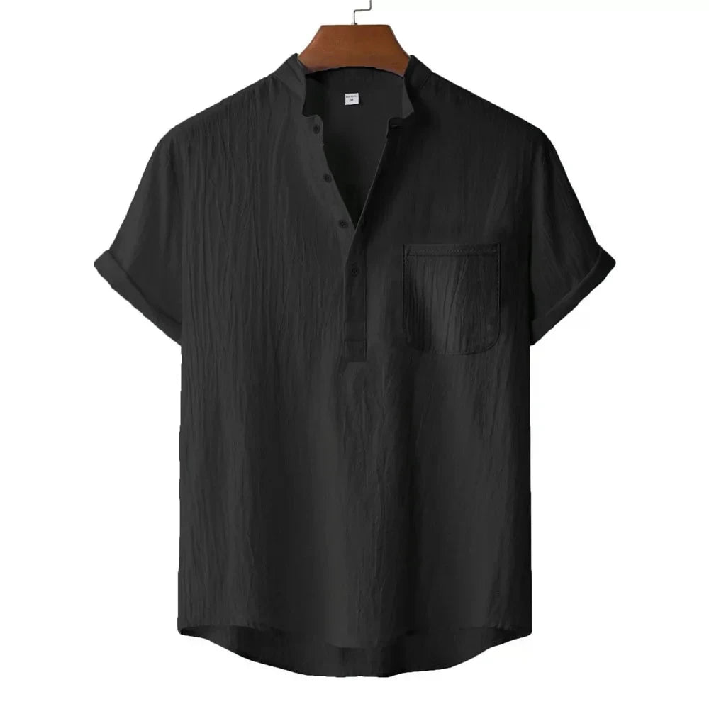 Tricou de vară din bumbac și in