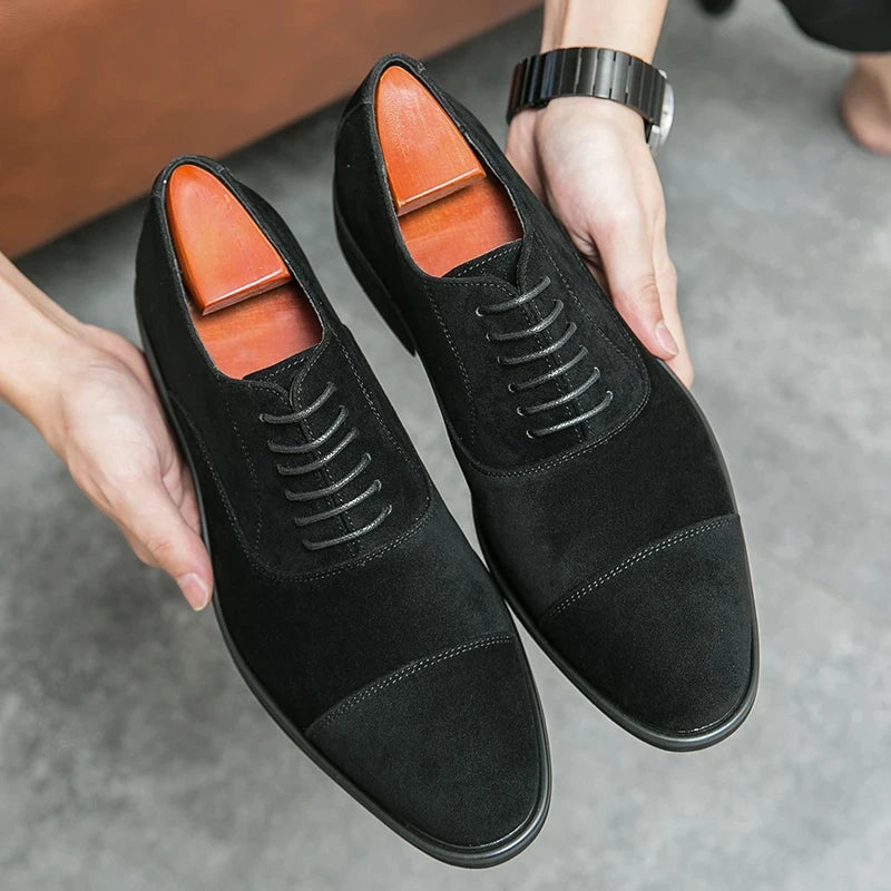 Pantofi de ocazie din piele întoarsă
