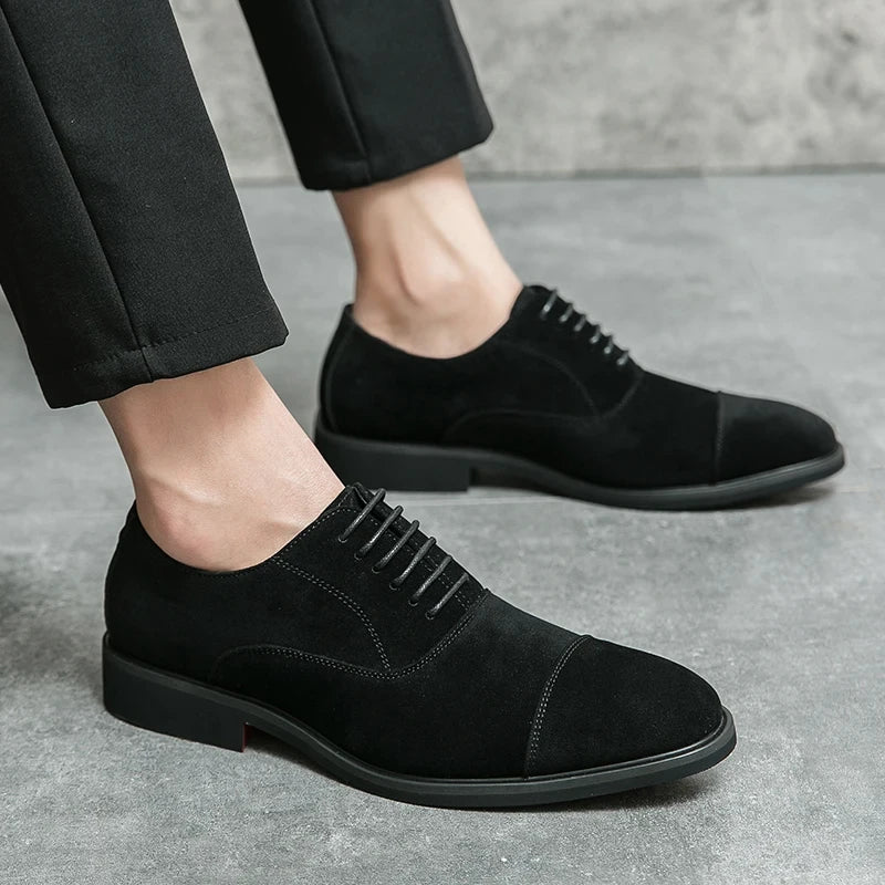 Pantofi de ocazie din piele întoarsă