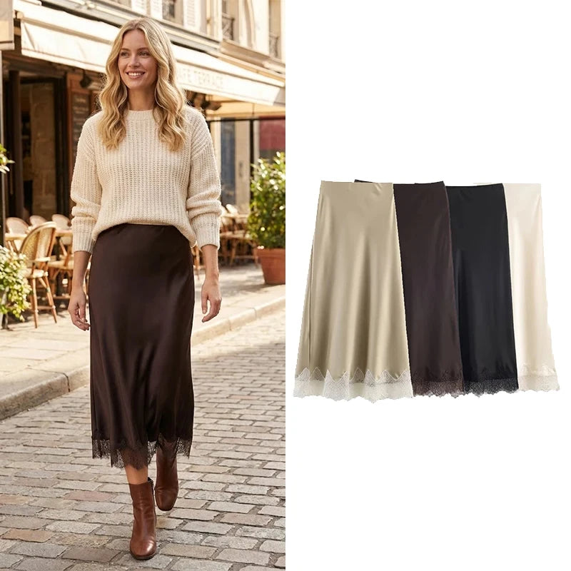 Fusta Midi A-Line Vintage