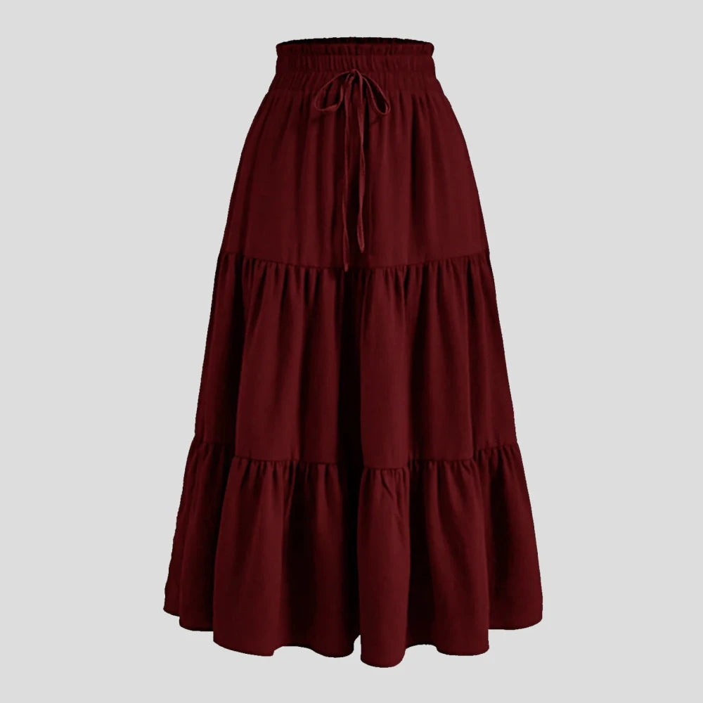 Fusta maxi boho cu imprimeu floral