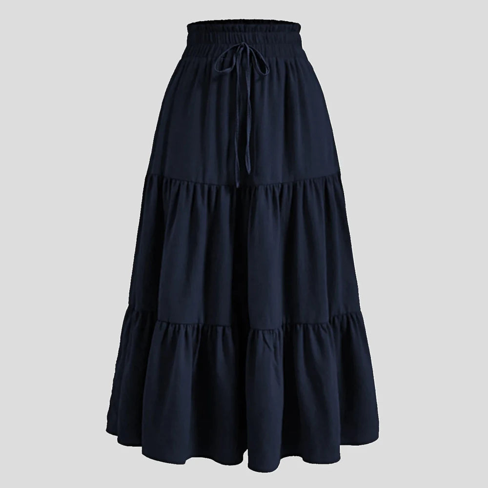 Fusta maxi boho cu imprimeu floral