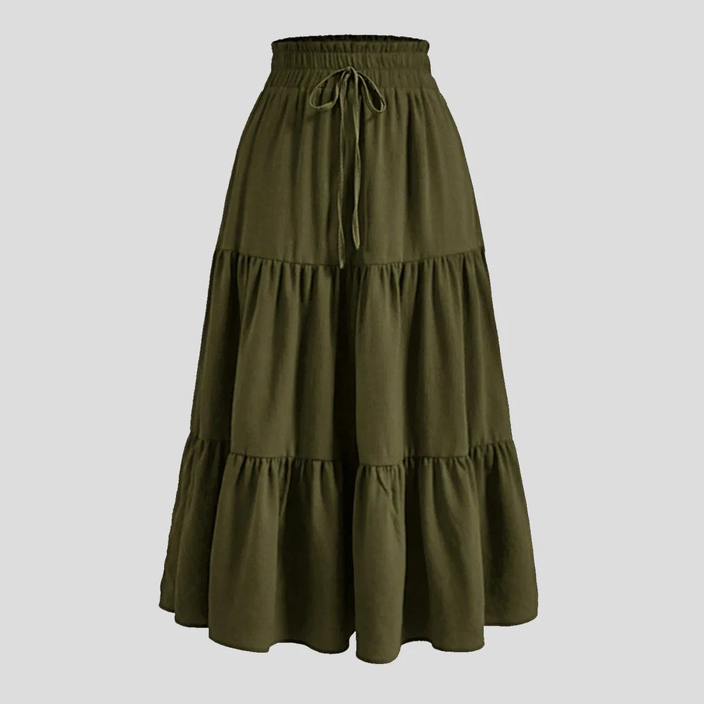 Fusta maxi boho cu imprimeu floral