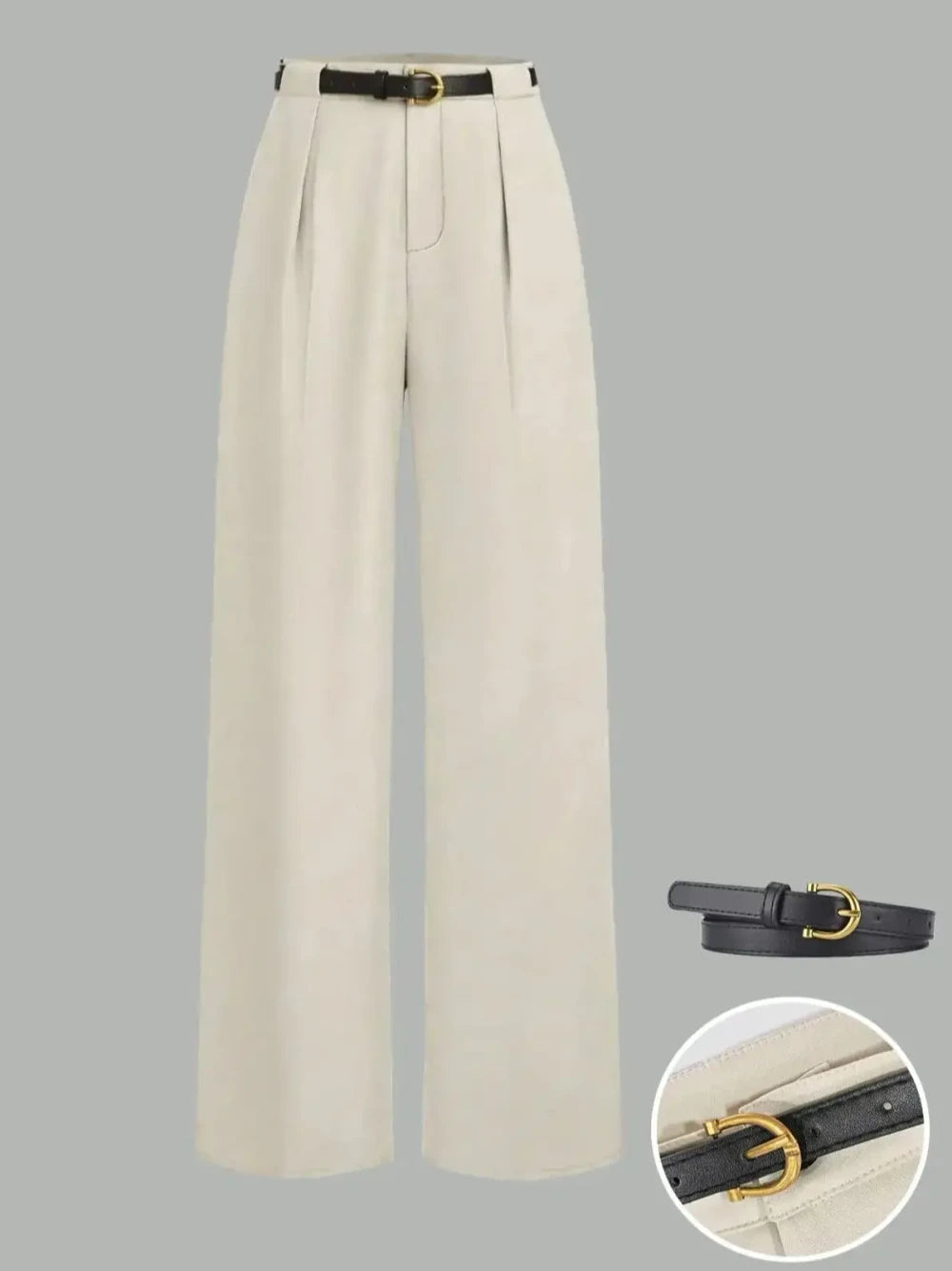 Pantaloni Eleganti cu Talie Medie