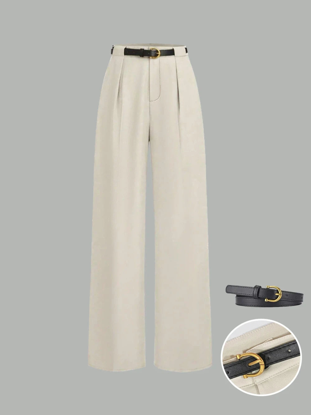 Pantaloni Eleganti cu Talie Medie