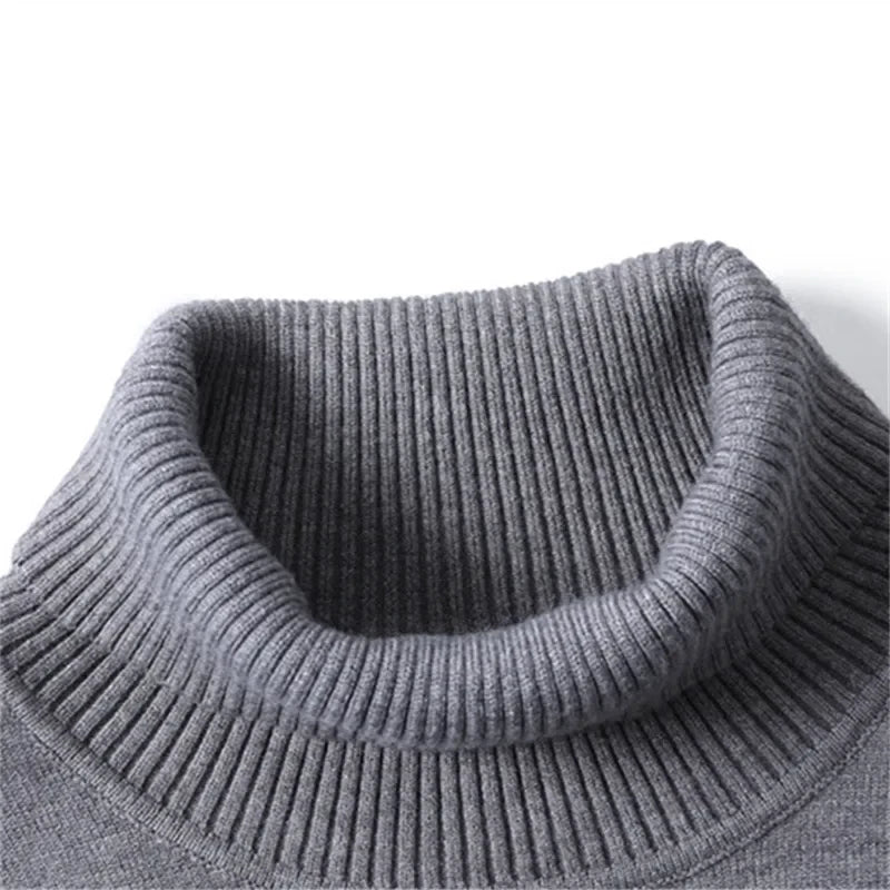 Pulover tricotat casual cu guler