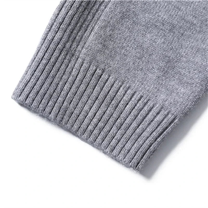 Pulover tricotat casual cu guler