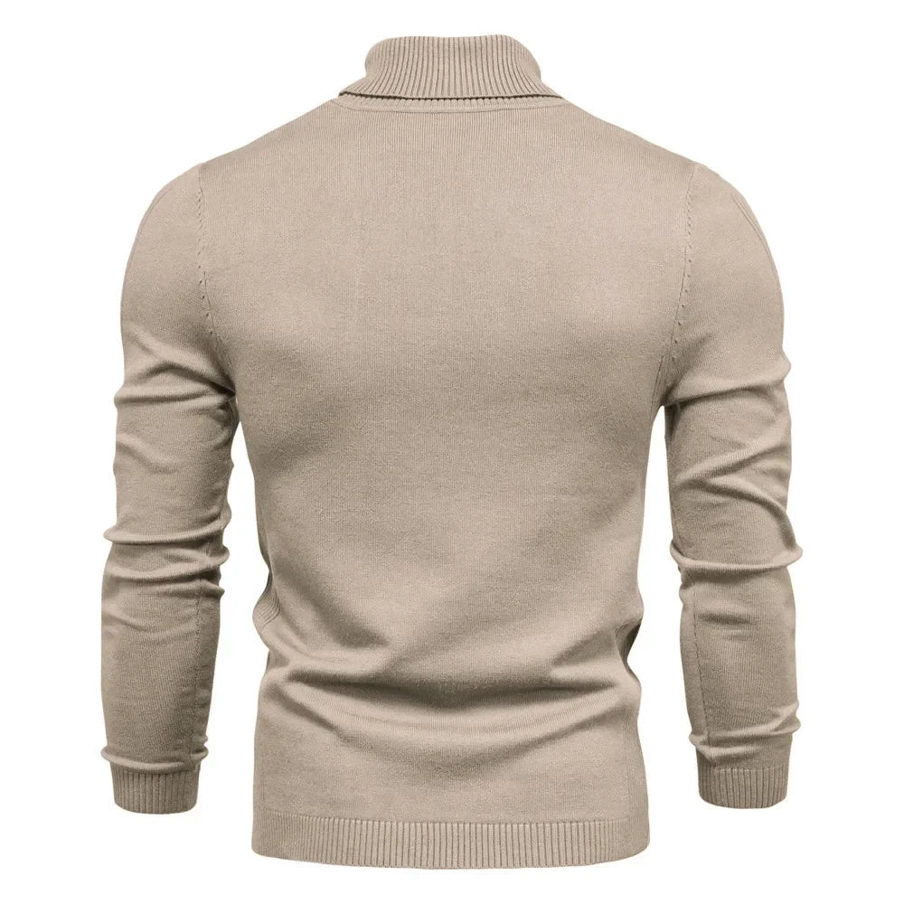 Pulover tricotat casual cu guler