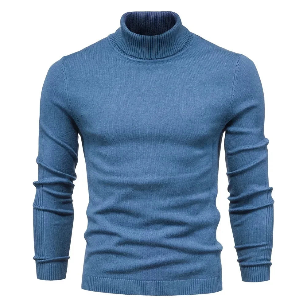 Pulover tricotat casual cu guler