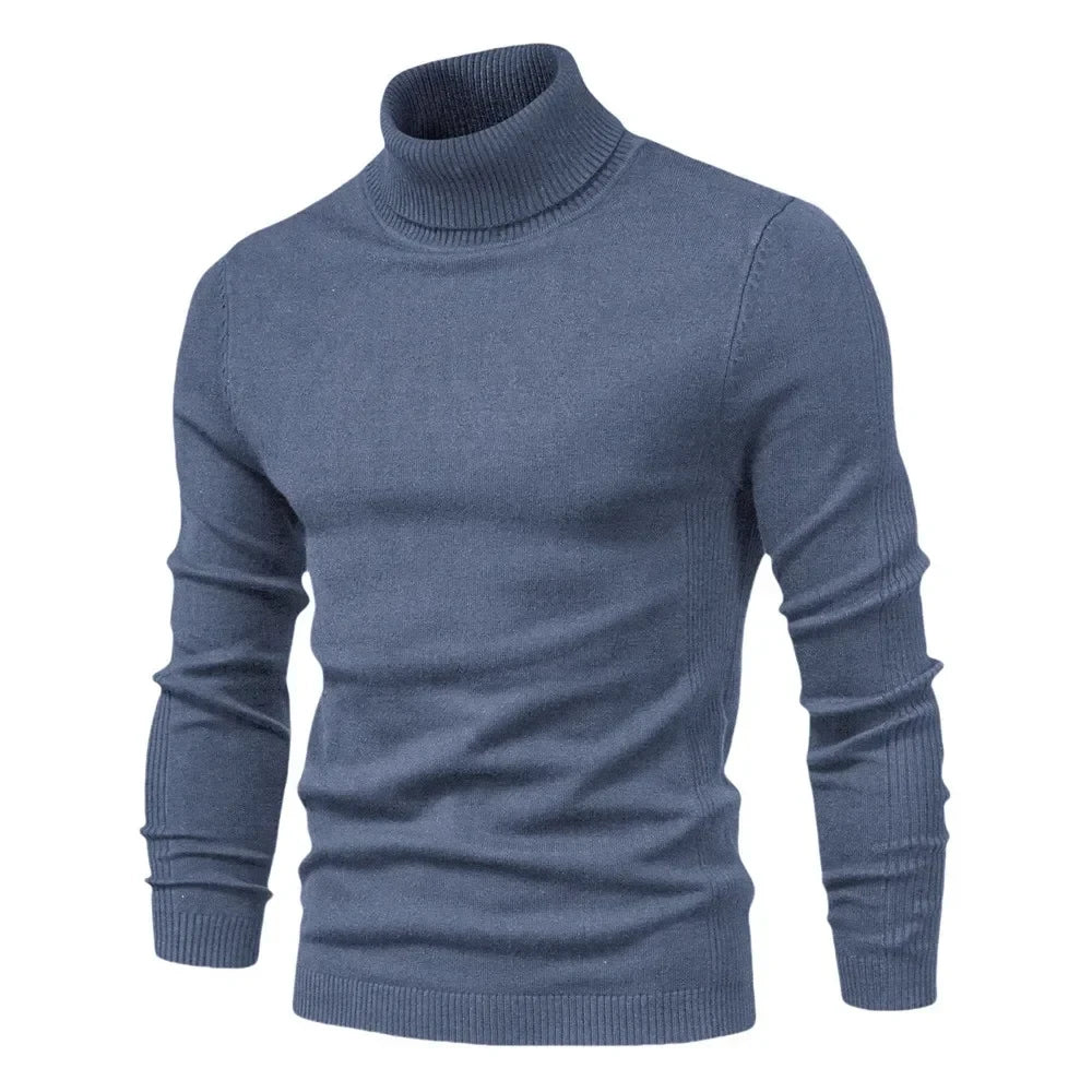 Pulover tricotat casual cu guler