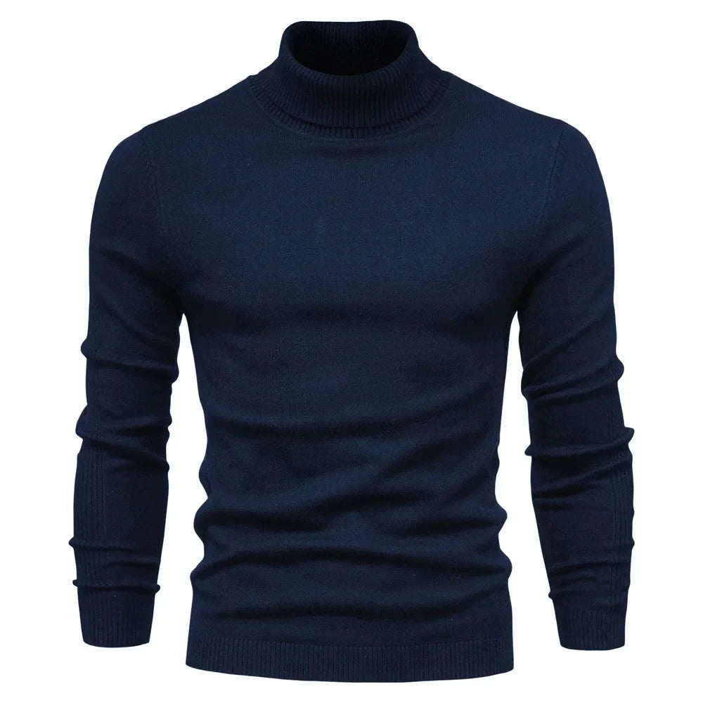 Pulover tricotat casual cu guler