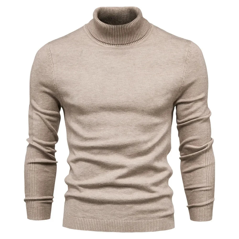 Pulover tricotat casual cu guler