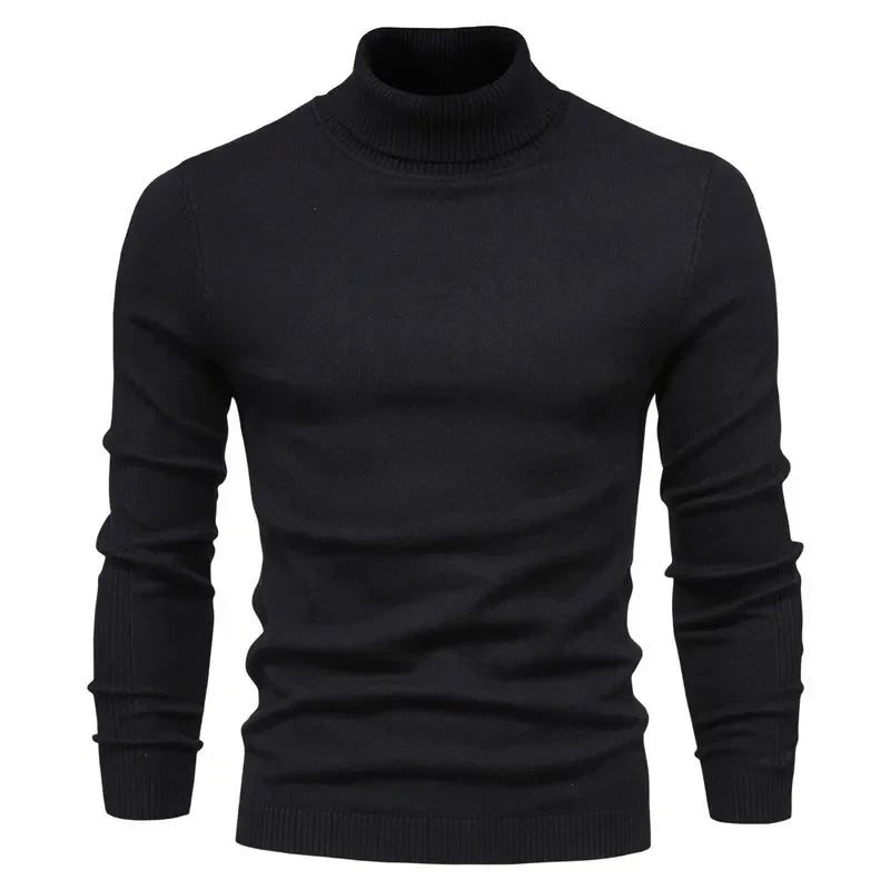 Pulover tricotat casual cu guler