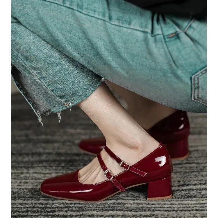 Pantofi Mary Jane retro