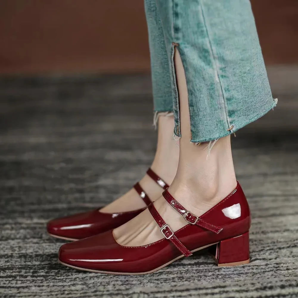 Pantofi Mary Jane retro