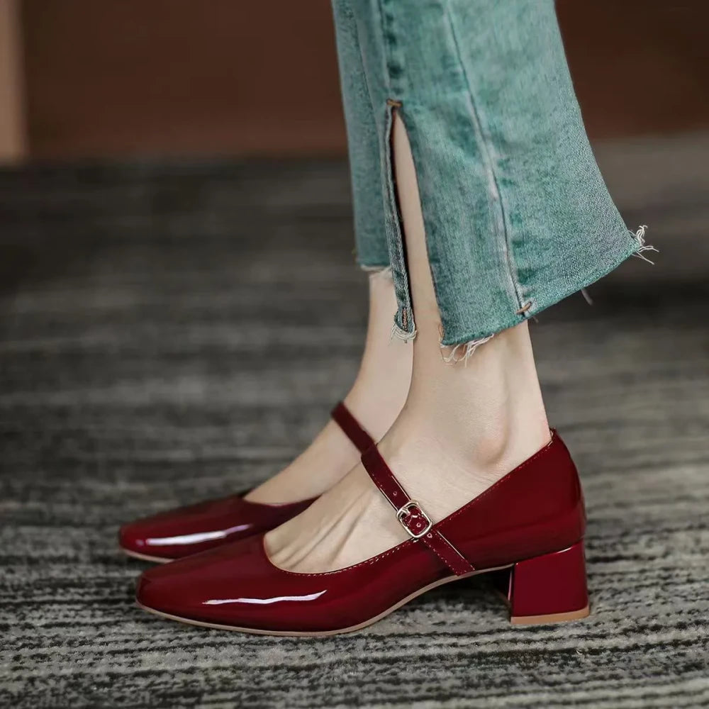 Pantofi Mary Jane retro