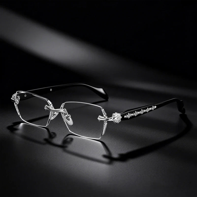 Occhiali da lettura rettangolari rimless