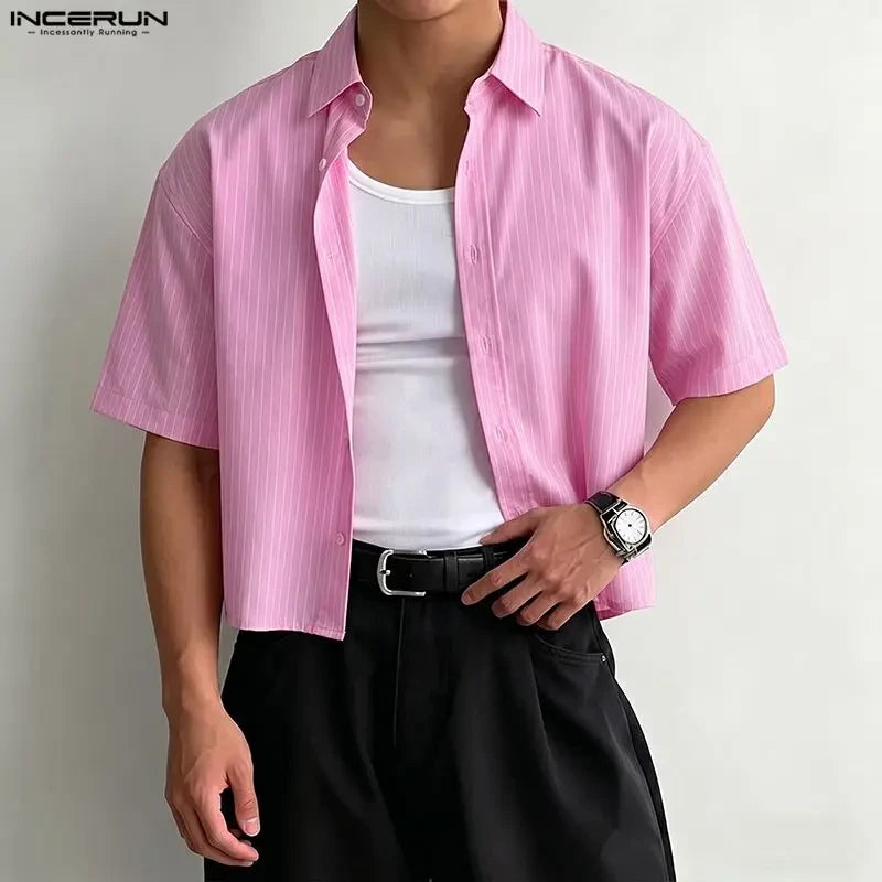 Camicia Rigata Estiva Uomo