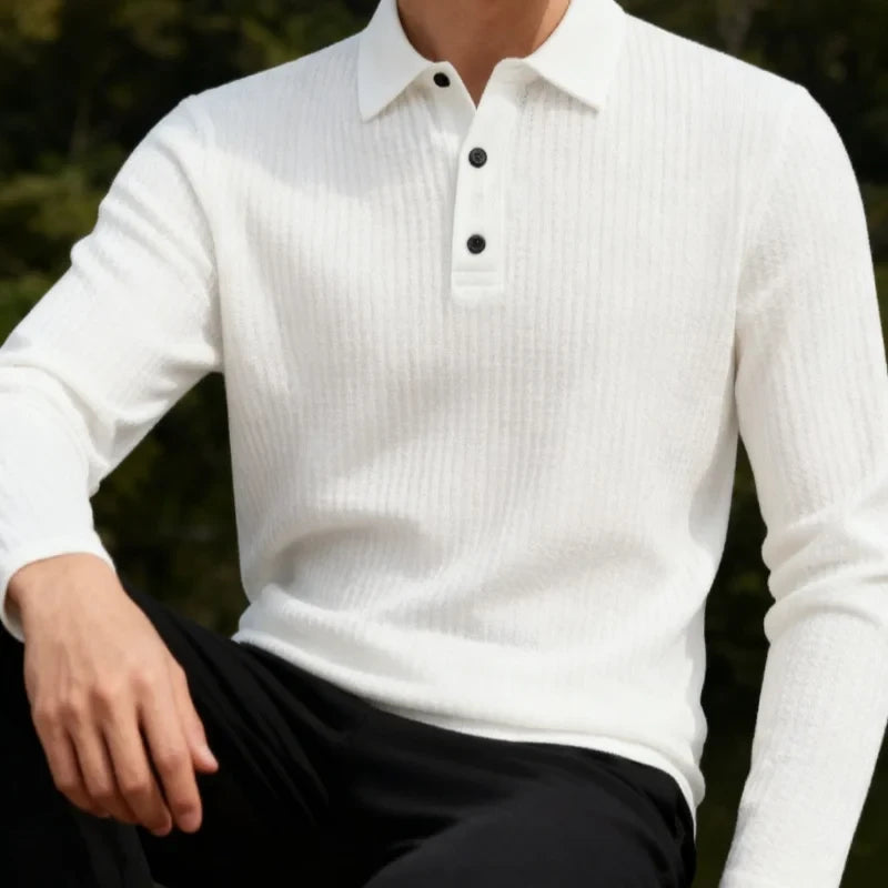Polo a manica lunga casual
