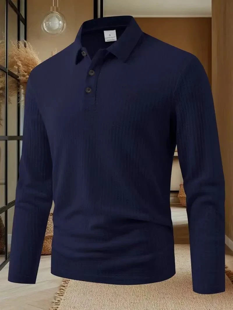 Polo a manica lunga casual