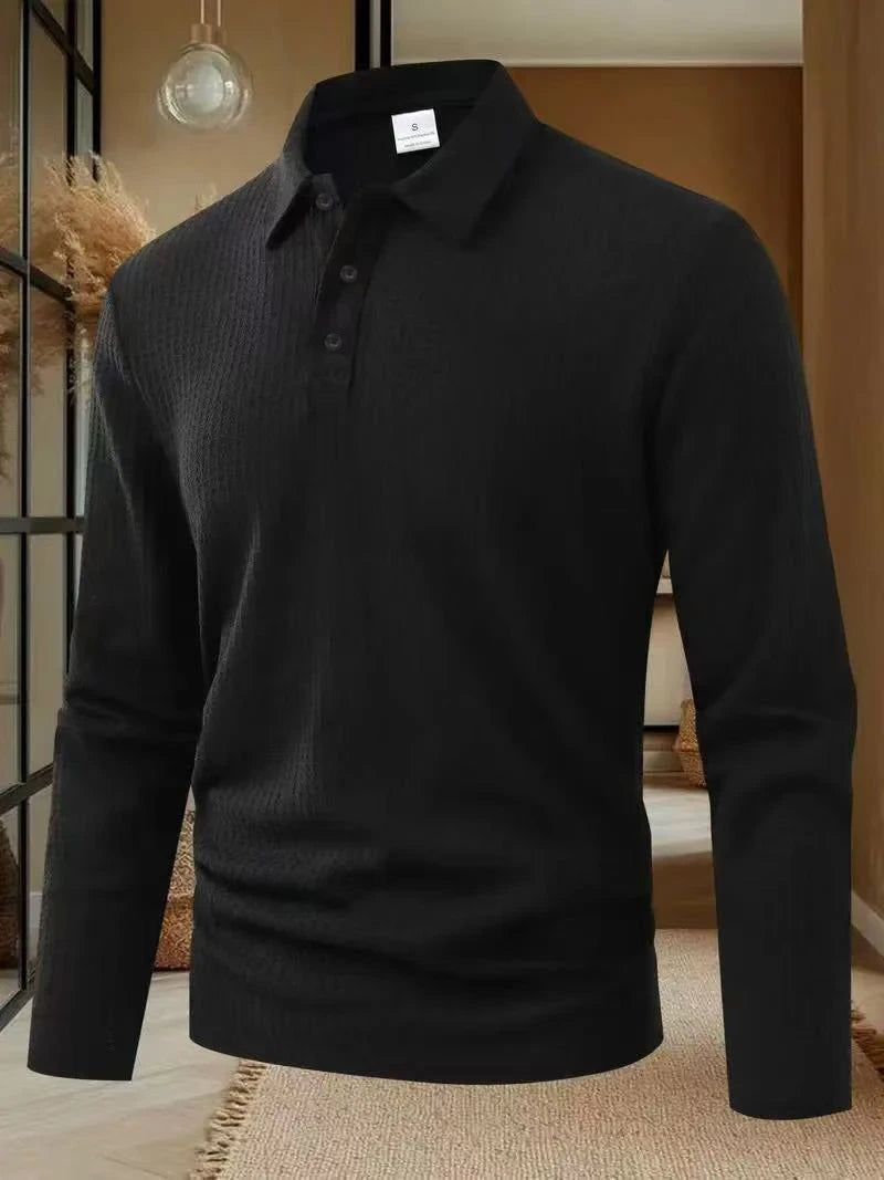 Polo a manica lunga casual