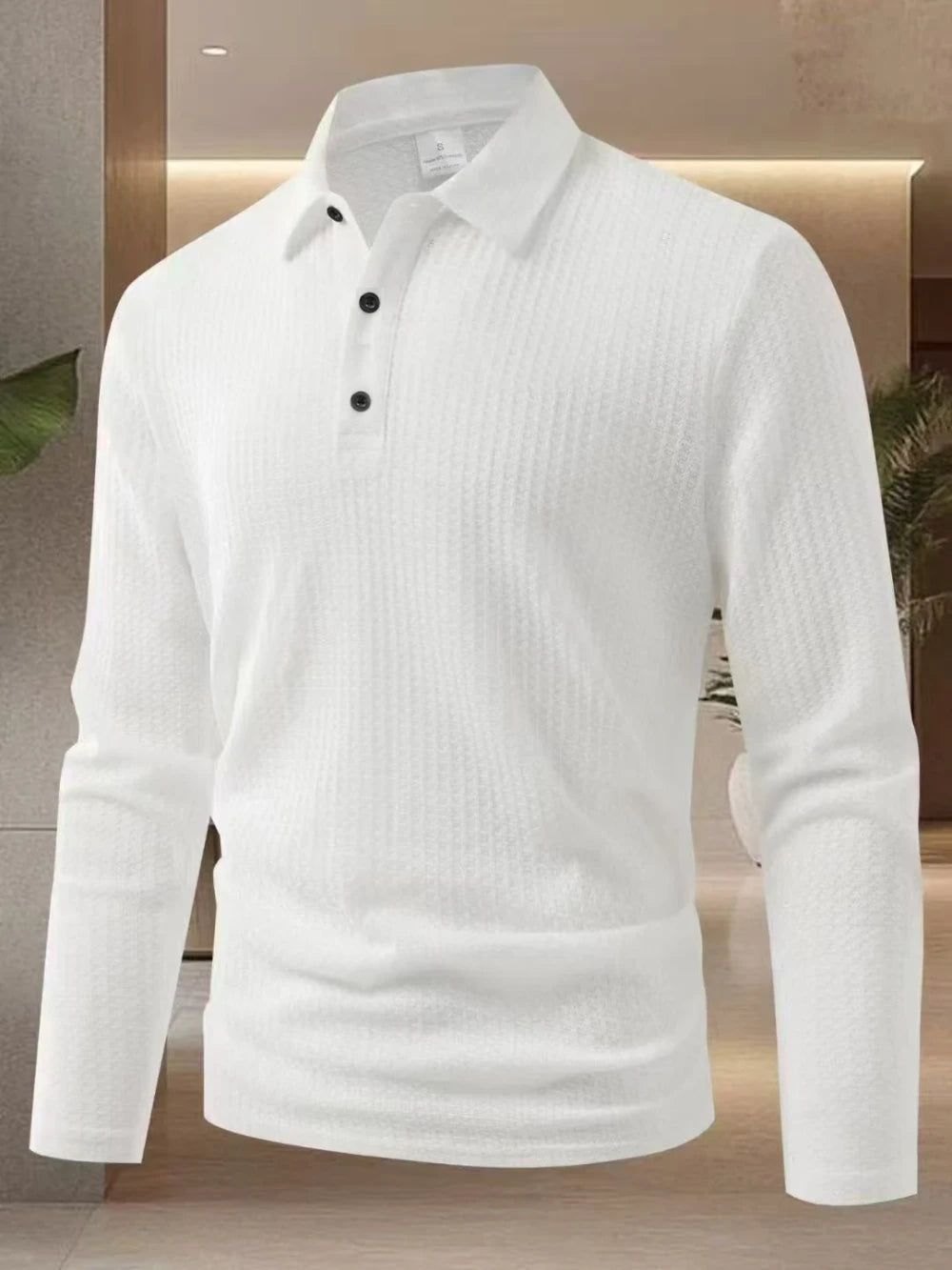 Polo a manica lunga casual