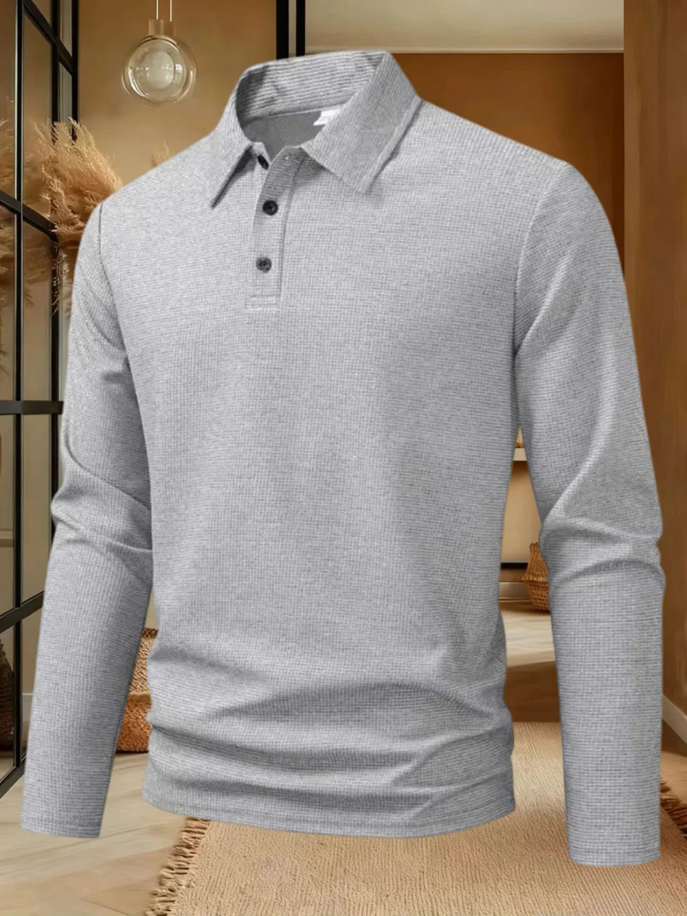 Polo a manica lunga casual