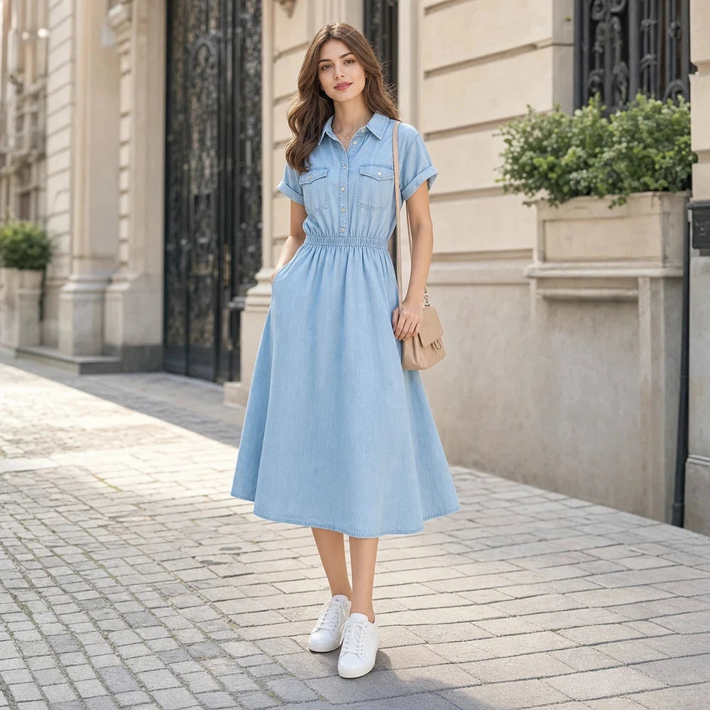 Abito casual e comodo in denim
