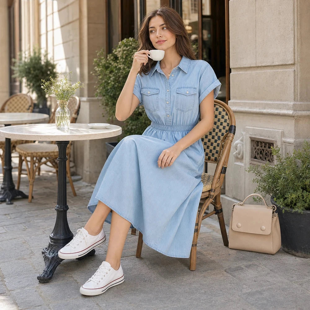 Abito casual e comodo in denim