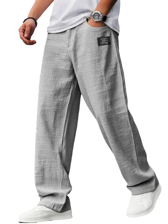 Pantaloni Sportivi Cotone Lino