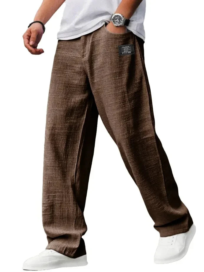 Pantaloni Sportivi Cotone Lino