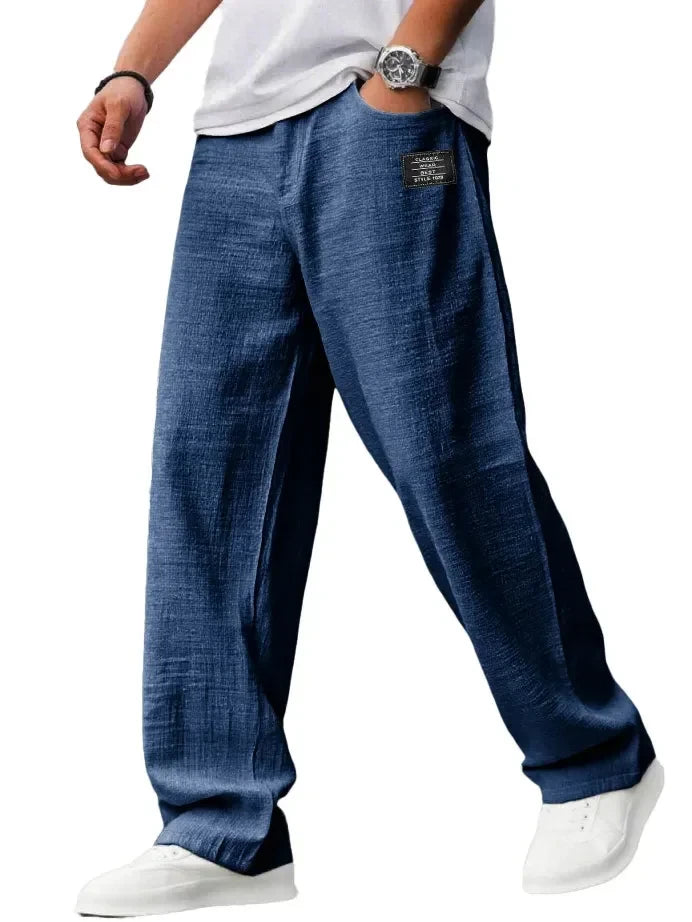 Pantaloni Sportivi Cotone Lino