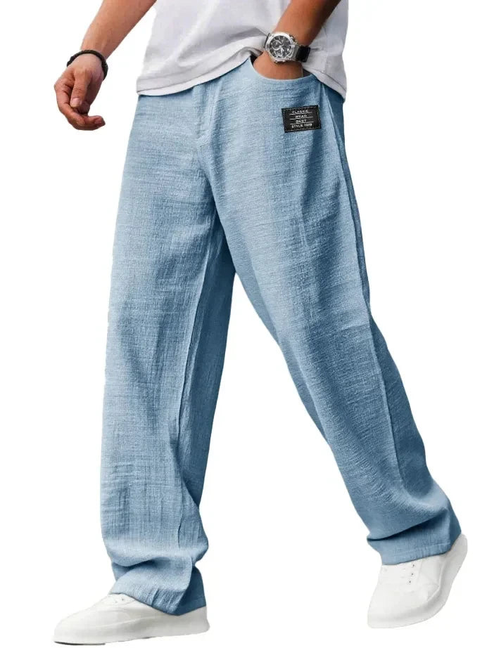 Pantaloni Sportivi Cotone Lino