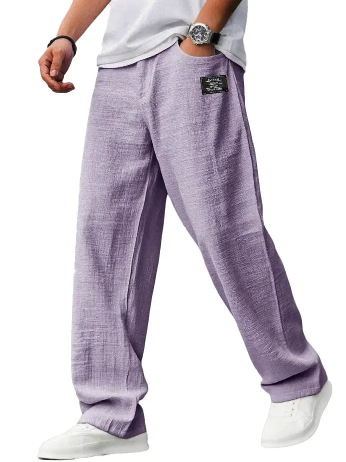 Pantaloni Sportivi Cotone Lino