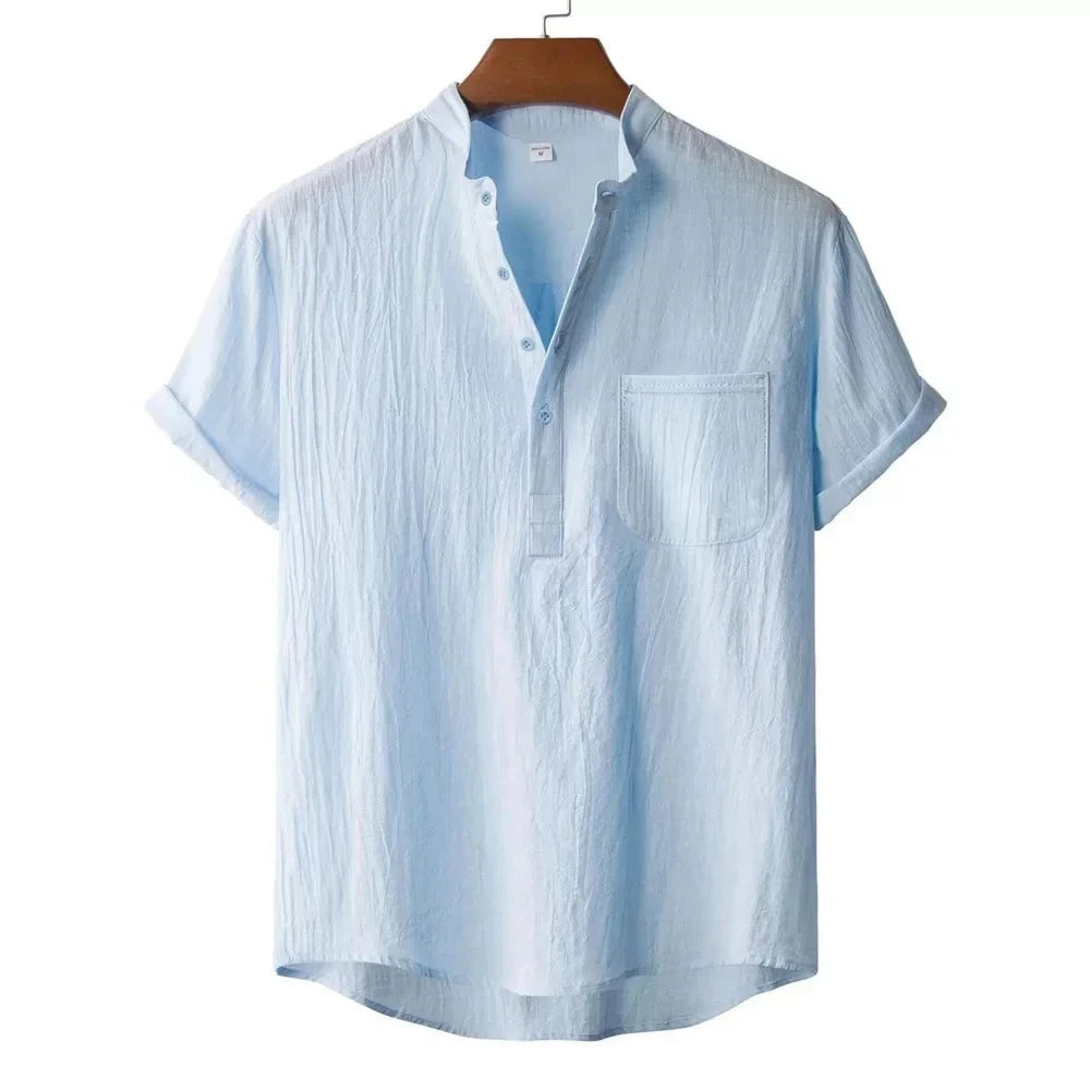 Tricou din bumbac și in