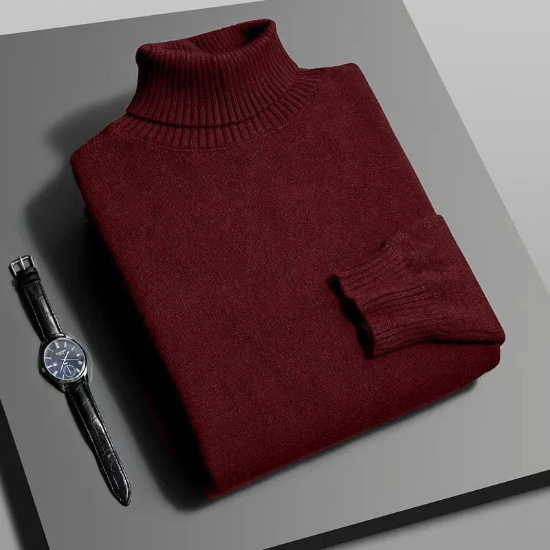 Pullover Tricotat Guler Inalt