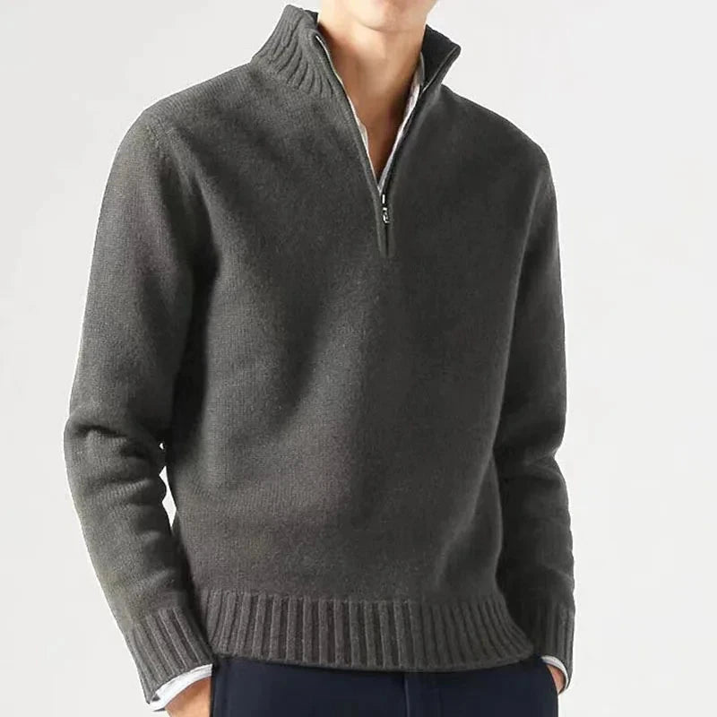 Pulover casual cu guler înalt