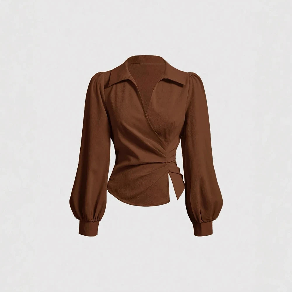 Blusa elegante vita arricciata