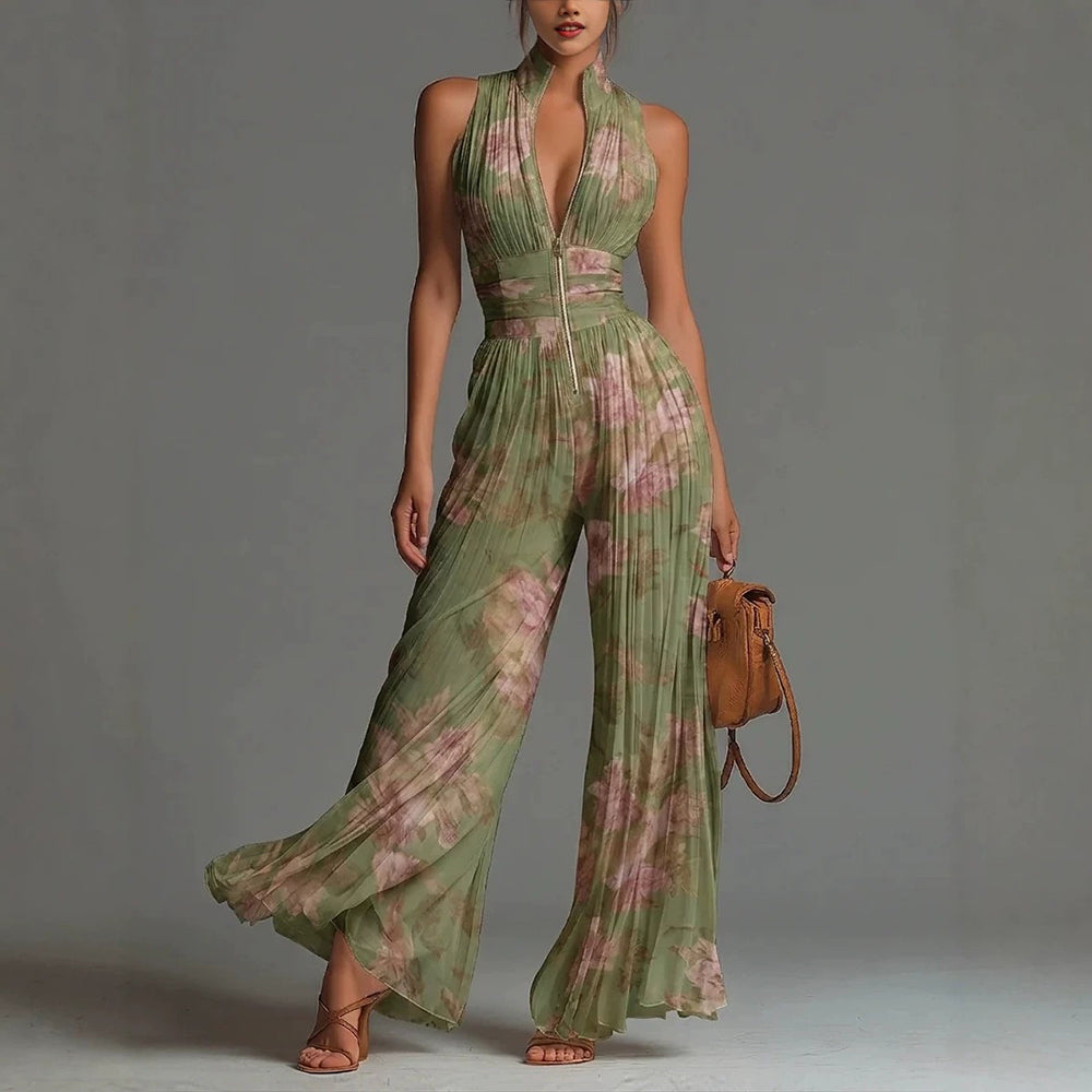 Sofia | Tuta in Chiffon Plissettato Floreale