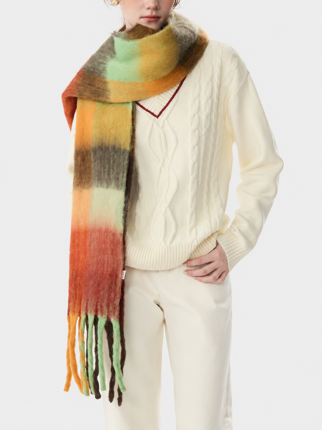 Sciarpa Toscana patchwork extra larga