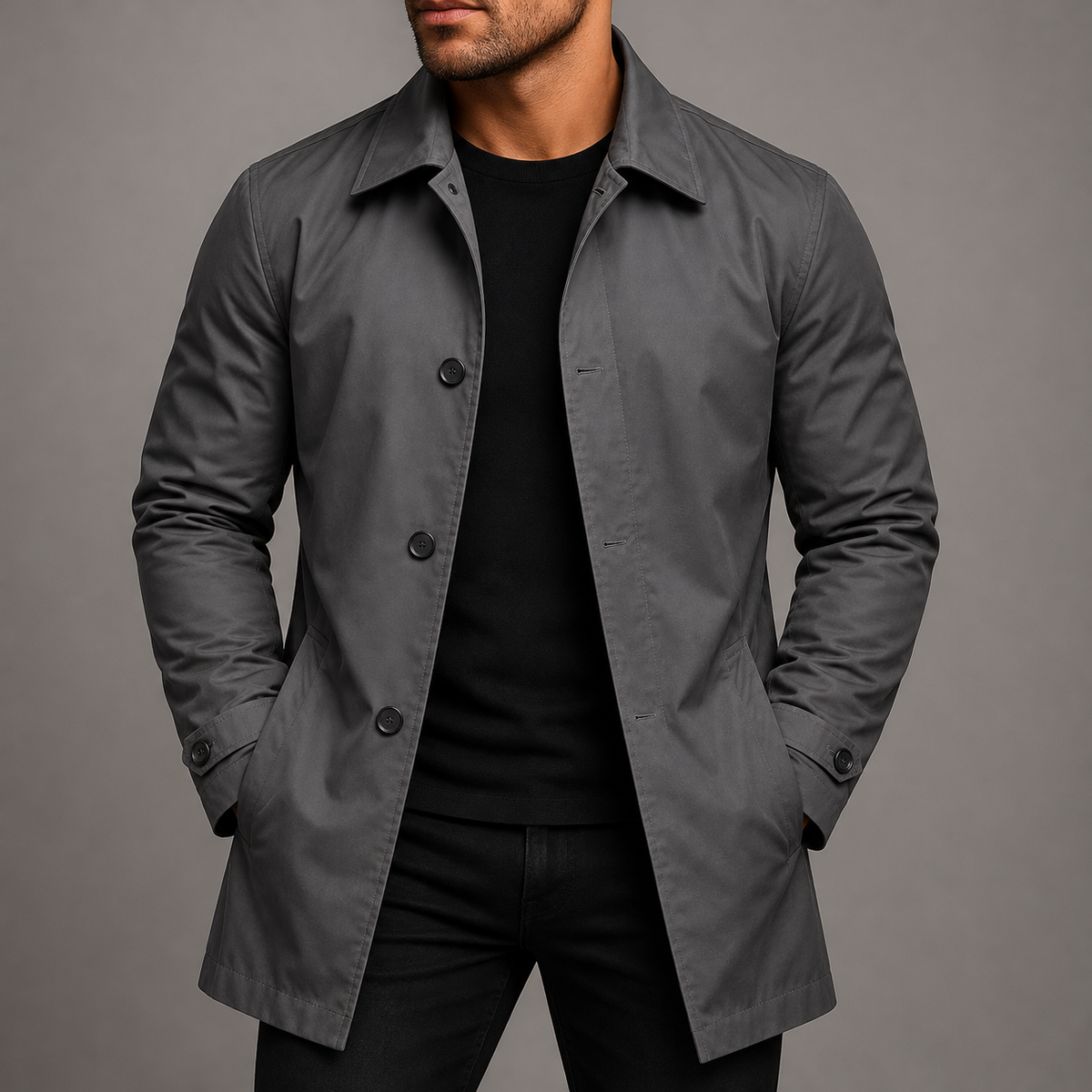 Trench Impermeabile da Uomo
