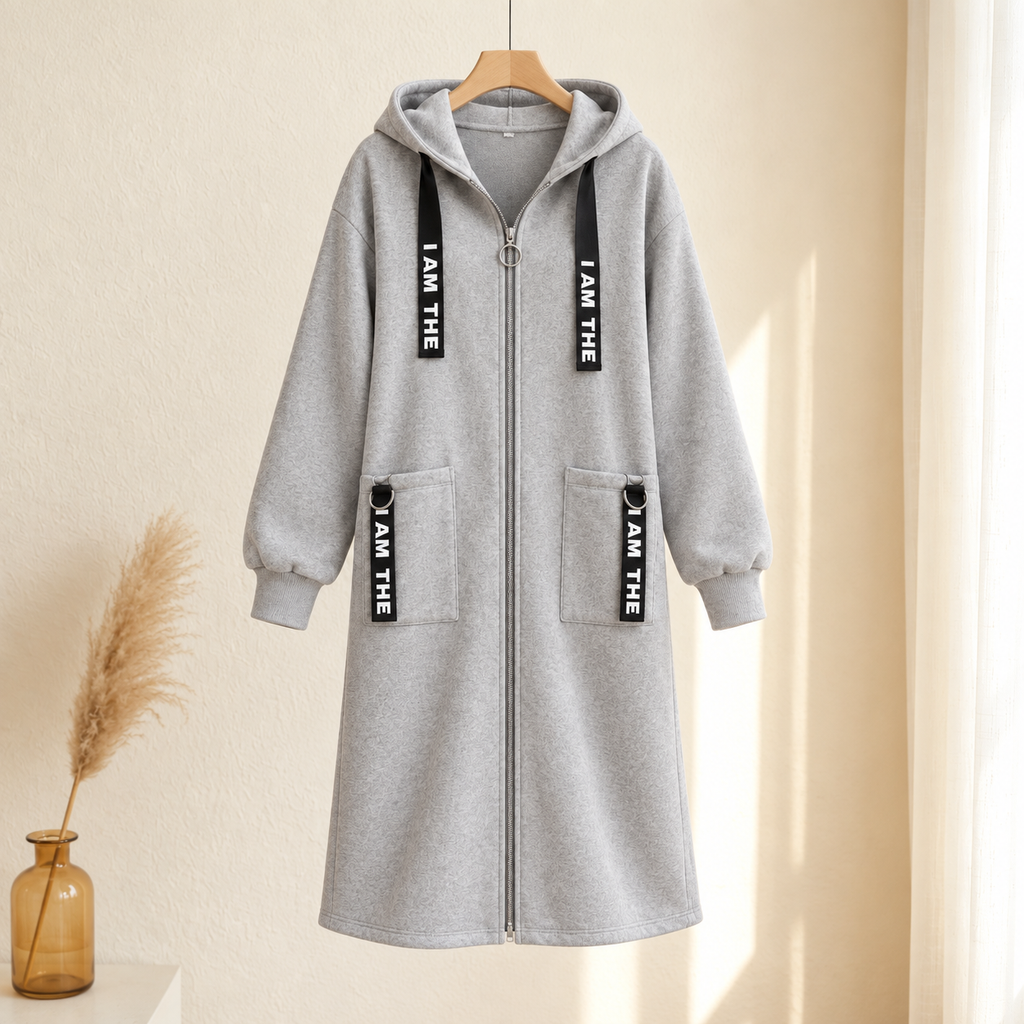 Cappotto oversize con cappuccio